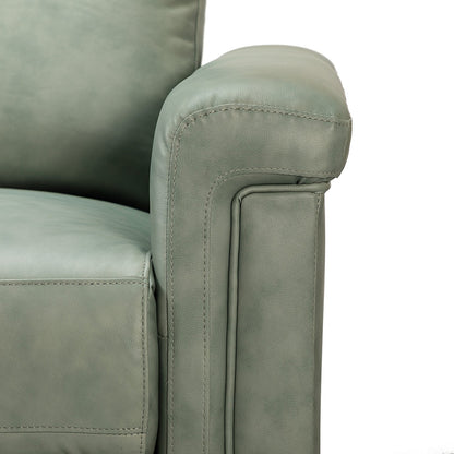 Alicia 34.65 Wide Contemporary Classic Genuine Leather Power Recliner With USB Port (Set of 2)