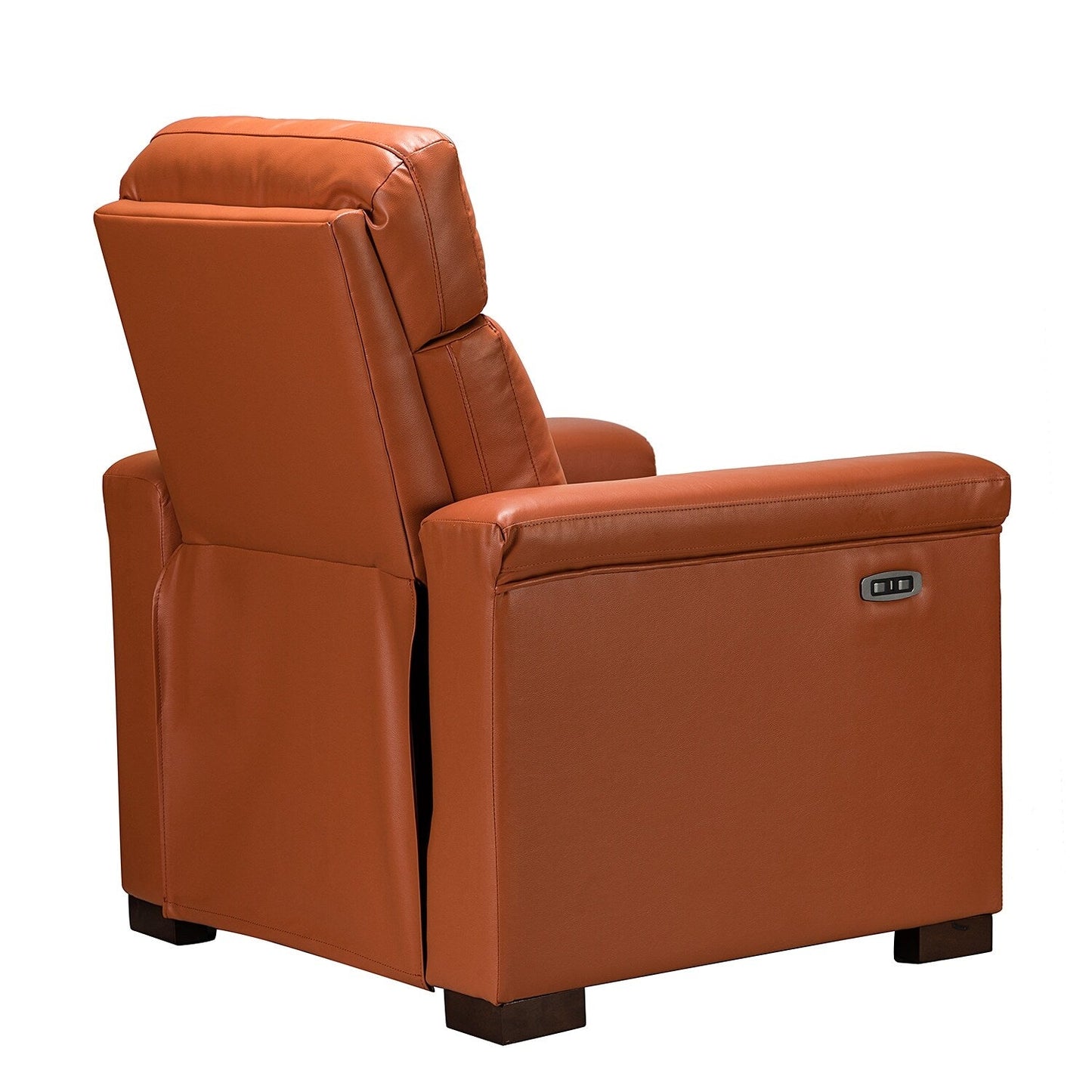 Alicia 34.65 Wide Contemporary Classic Genuine Leather Power Recliner With USB Port (Set of 2)