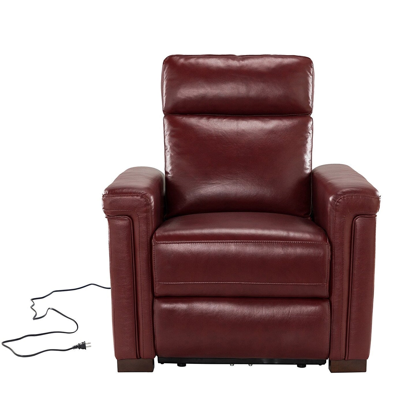 Alicia 34.65 Wide Contemporary Classic Genuine Leather Power Recliner With USB Port (Set of 2)