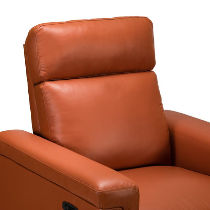 Alicia 34.65 Wide Contemporary Classic Genuine Leather Power Recliner With USB Port (Set of 2)