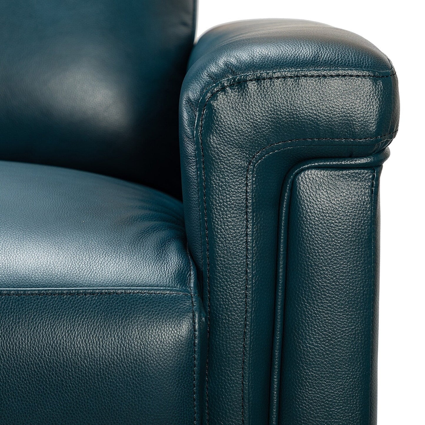 Alicia 34.65 Wide Contemporary Classic Genuine Leather Power Recliner With USB Port (Set of 2)