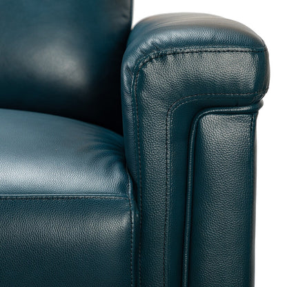 Alicia 34.65 Wide Contemporary Classic Genuine Leather Power Recliner With USB Port (Set of 2)