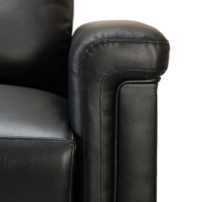 Alicia 34.65 Wide Contemporary Classic Genuine Leather Power Recliner With USB Port (Set of 2)