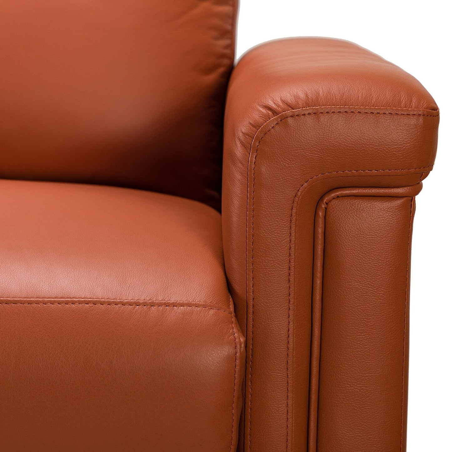 Alicia 34.65 Wide Contemporary Classic Genuine Leather Power Recliner With USB Port (Set of 2)