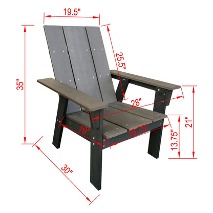 All-Weather Polystyrene Wood Layton Adirondack 3pc Set