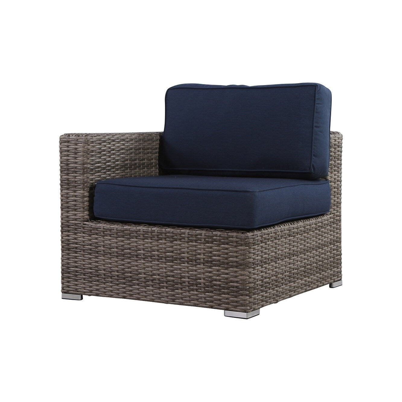 LSI Outdoor 10 piece Sunbrella Navyblue Sofa Set With Cushions