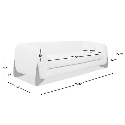 Alpine 90.5 Sherpa Upholstered Sofa