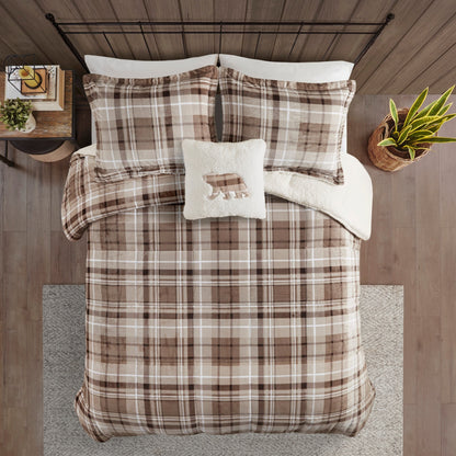 Woolrich Alton Plush to Sherpa Down Alternative Comforter Set