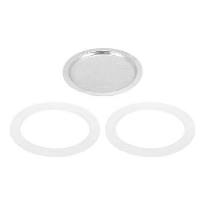Aluminium Filter Replacement 64x53x3.4mm for 6-Cup Use Mocha Coffee Maker Pot - Silver