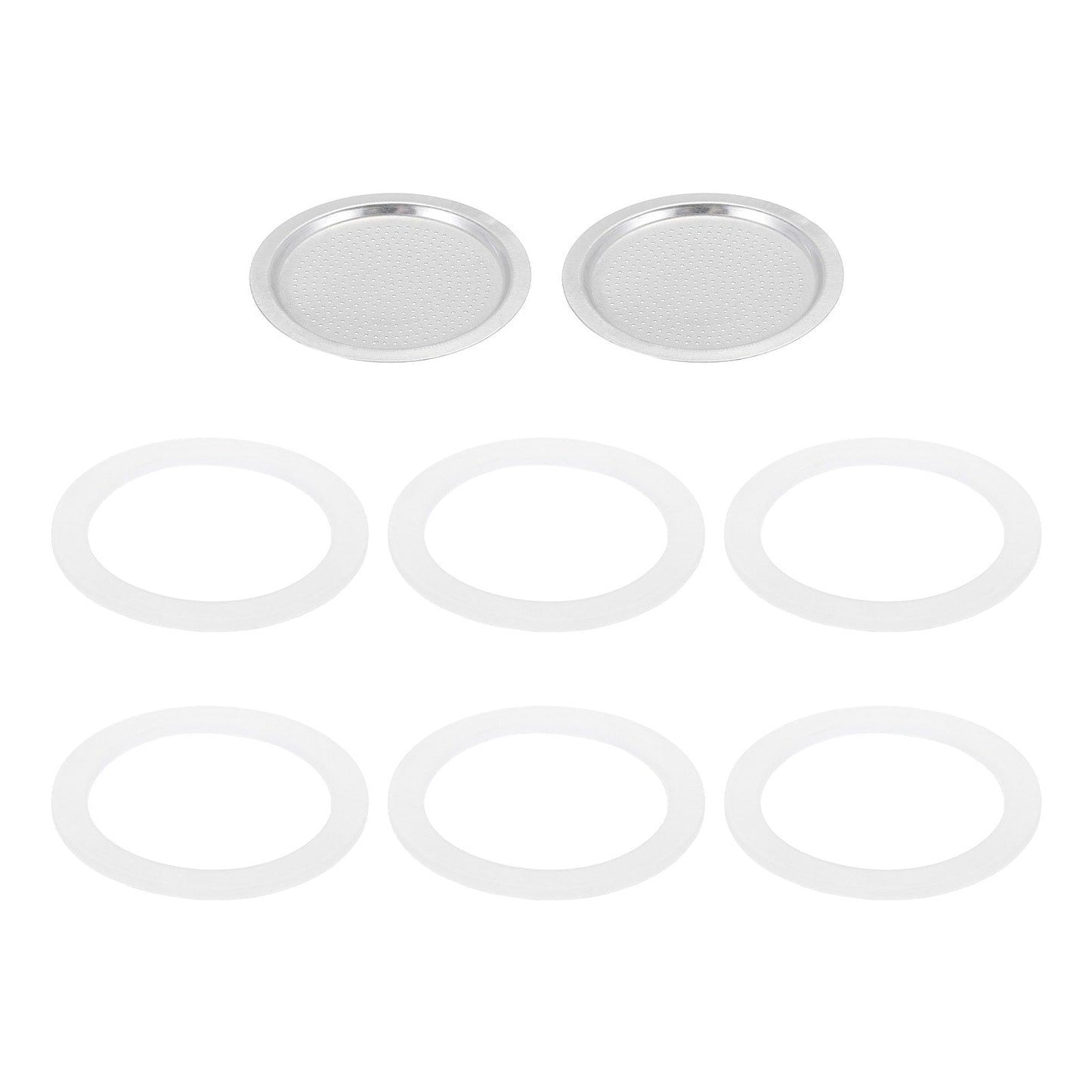 Aluminium Filter Replacement 64x54x3mm for 6-Cup Use Mocha Coffee Maker Pot - Silver