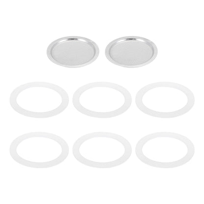Aluminium Filter Replacement 64x54x3mm for 6-Cup Use Mocha Coffee Maker Pot - Silver