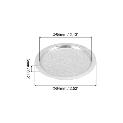 Aluminium Filter Replacement,64x54x3mm for 6-Cup Use Mocha Coffee Maker Pot - Silver