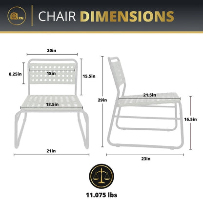 Kinger Home Olive 3-Piece Patio Bistro Table and Wicker Chairs Set - N/A