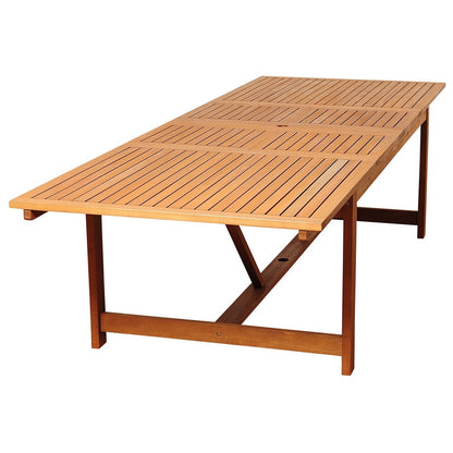 Amazonia Audrey 11pc FSC Wood Outdoor Patio Dining Extendable Set - 170 L x 100 W x 35 H