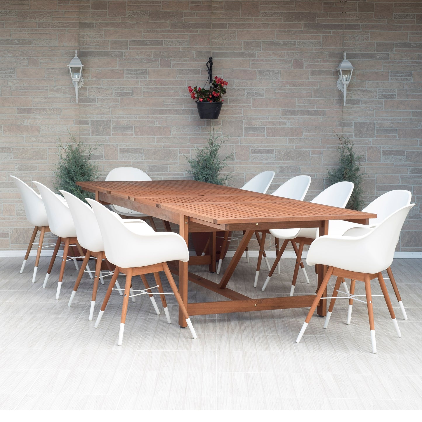 Amazonia Bonita 11 piece Extendable Rectangular Patio Dining Set