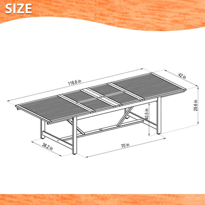 Amazonia Bonita 11 piece Extendable Rectangular Patio Dining Set