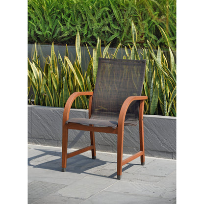 Amazonia Cosmopolitan 9 Piece FSC Wood Outdoor Patio Dining Set