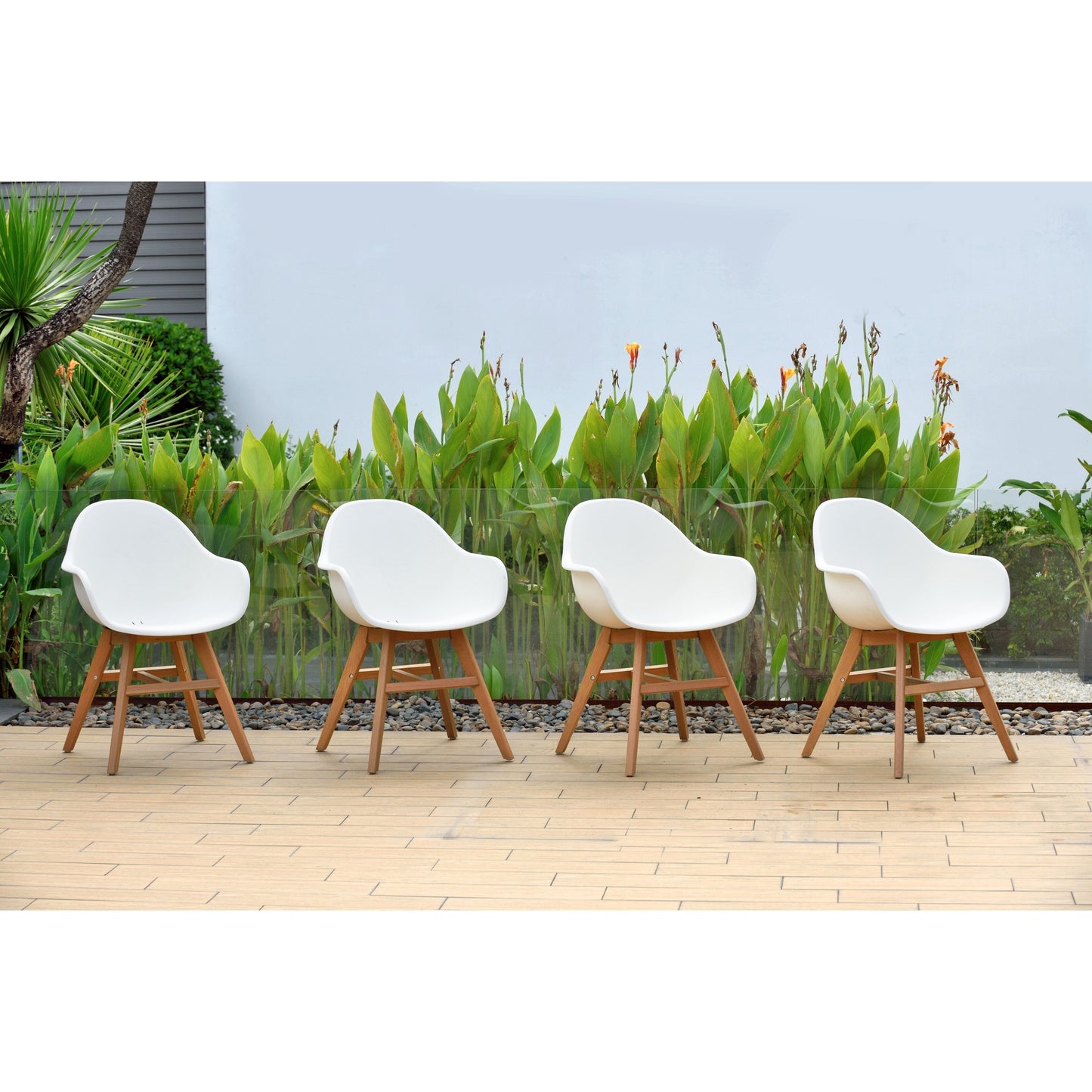 Amazonia Deluxe Hawaii Wood/ Resin 9-piece Rectangular Patio Dining Set