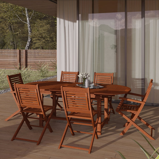 Amazonia Extendable 7-piece Patio Dining Set