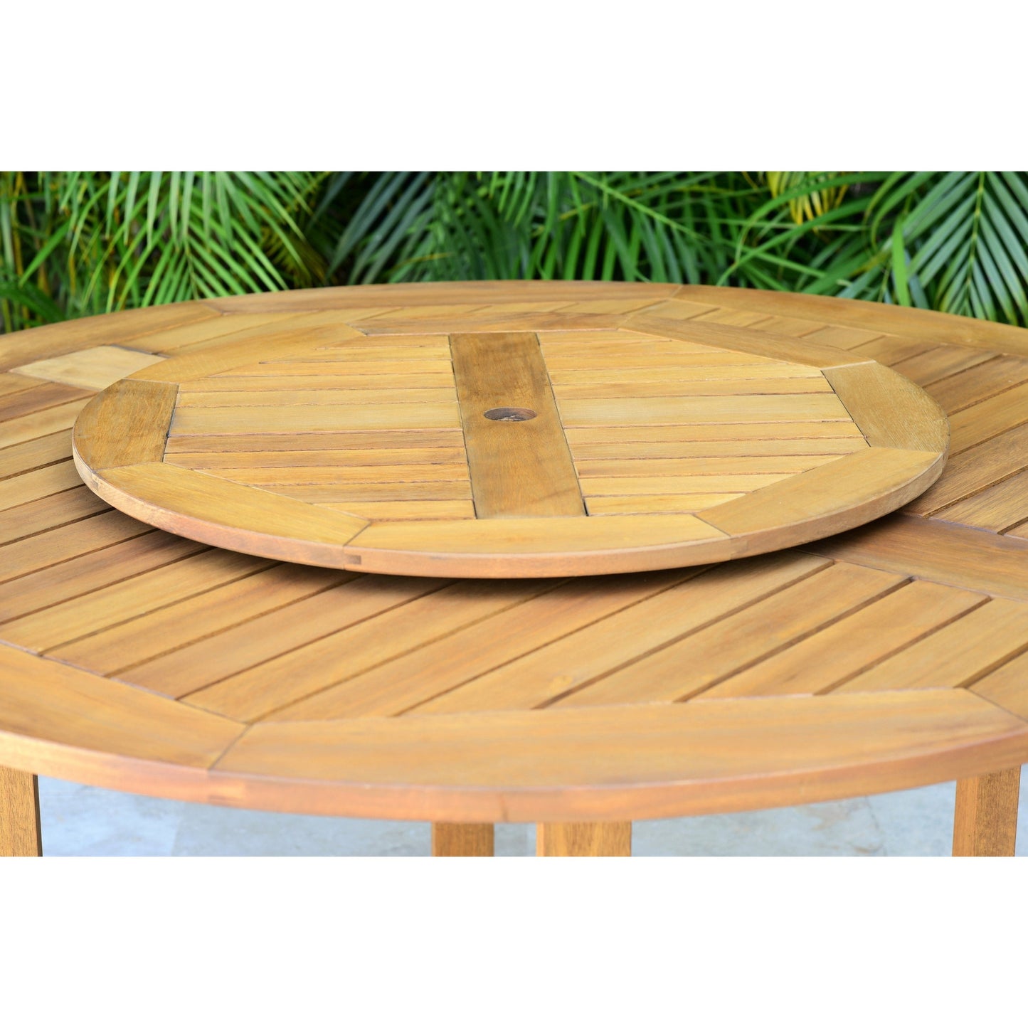 Amazonia FSC Wood 7pc Outdoor Patio Dining Set with Lazy Susan - 7 Piece - 7 Piece