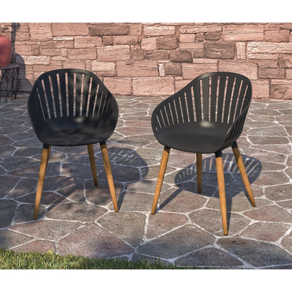 Amazonia Myers FSC Certified Wood 11pc Outdoor Dining Patio Set