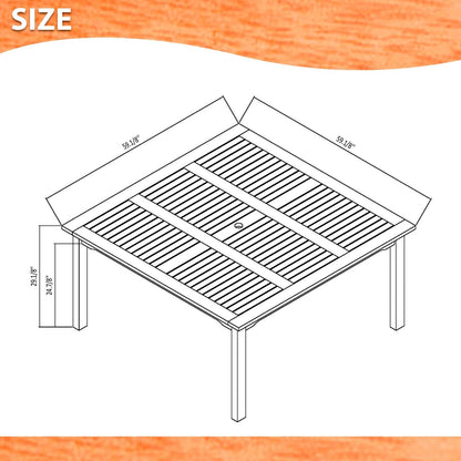 Amazonia Piccola FSC Wood 7pc Outdoor Patio Dining Set - 7 Piece