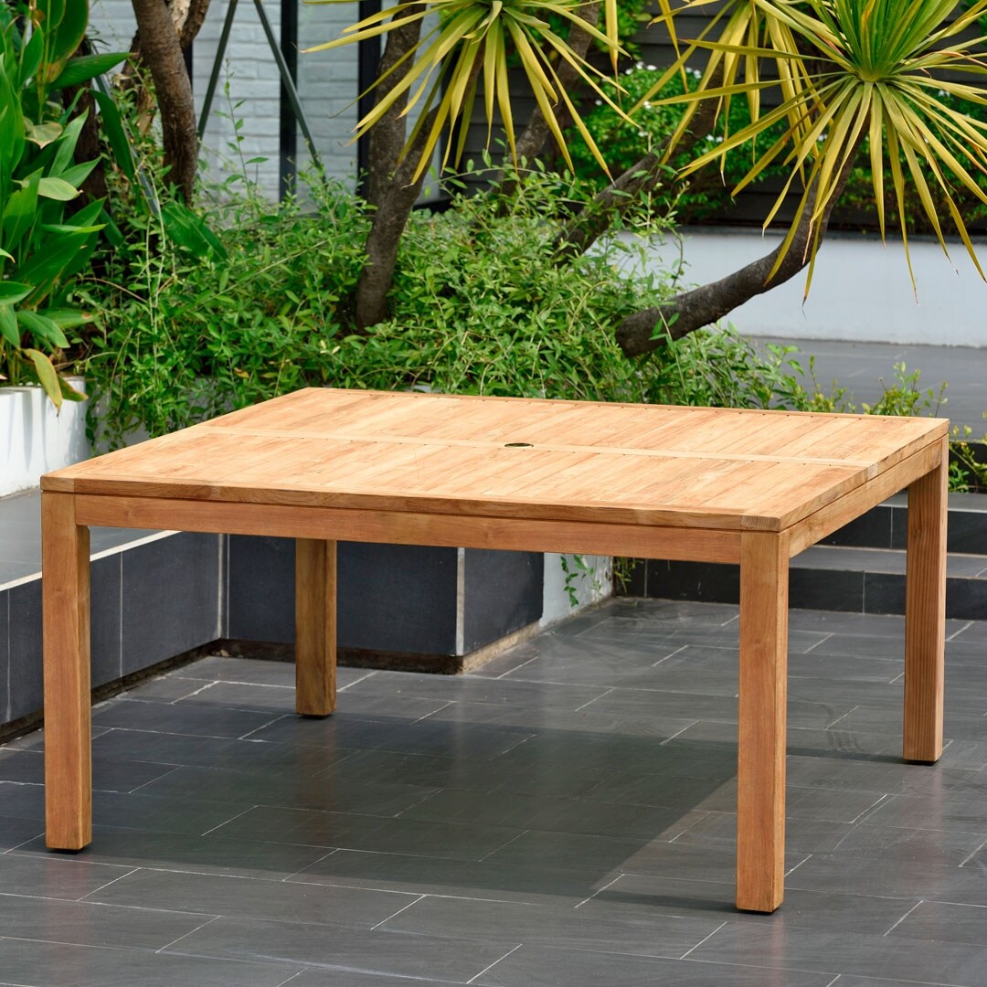 Amazonia Teak 9pc Outdoor Patio Luna Wood Dining Set - 9 Piece