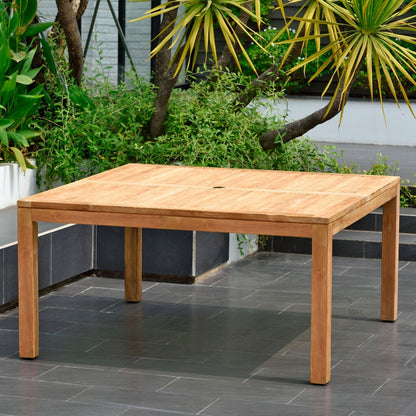 Amazonia Teak 9pc Outdoor Patio Luna Wood Dining Set - 9 Piece