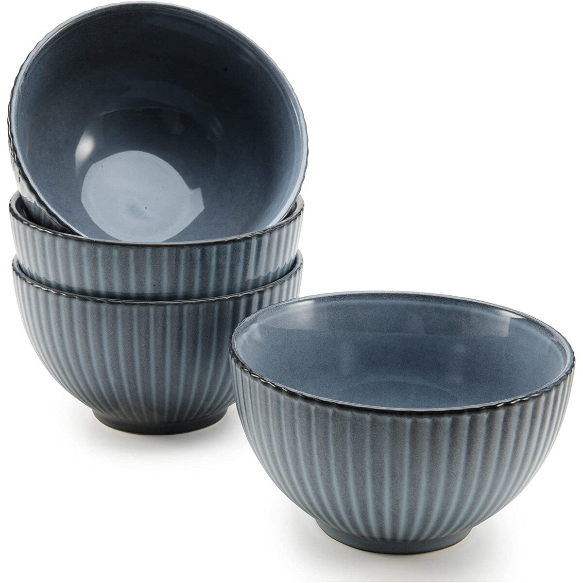 Gazella Gray Fluted Bowls