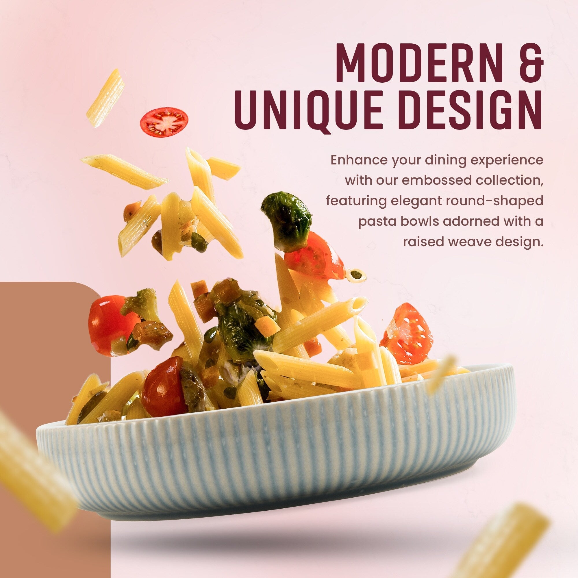 American Atelier Set of 4 Wide Shallow 40 oz Pasta Bowls