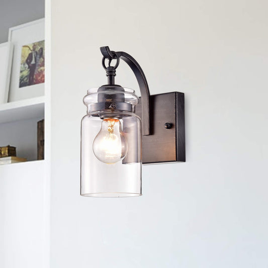 Anastasia Antique Black Single Light Wall Sconce