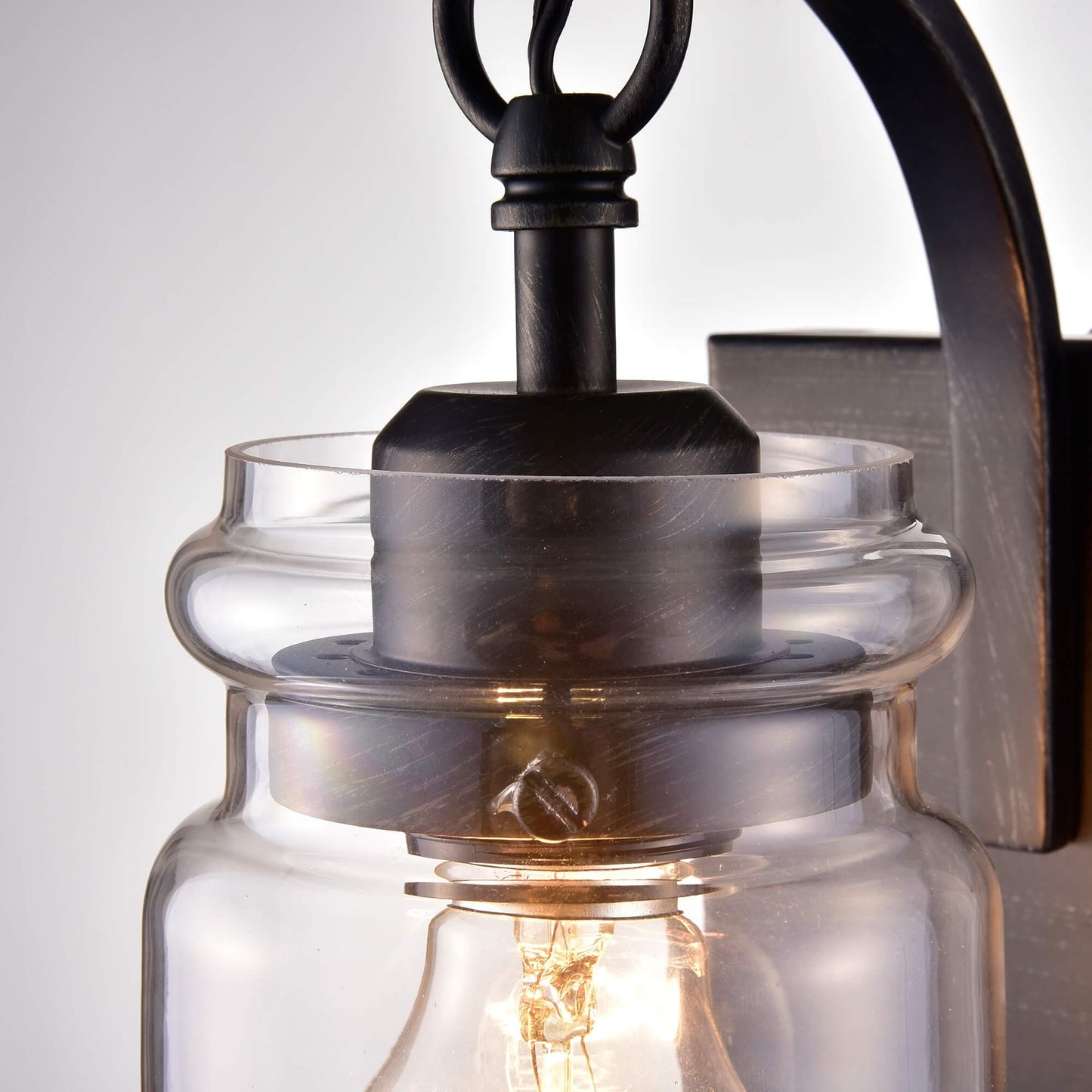 Anastasia Antique Black Single Light Wall Sconce