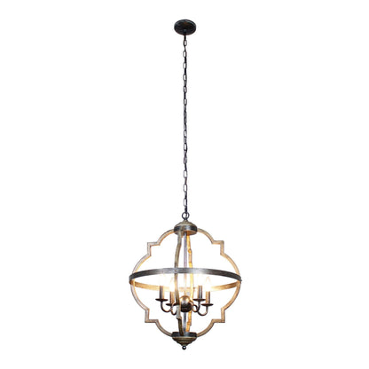 Farmhouse Distressed Metal 4-light Candle Chandelier Light Fixture