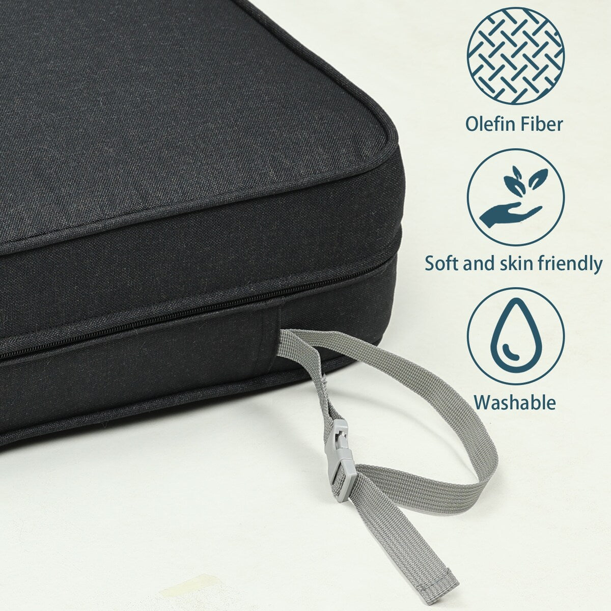 Aoodor 24 x 24 Patio Furniture Outdoor Deep Seat Cushions Set of 2