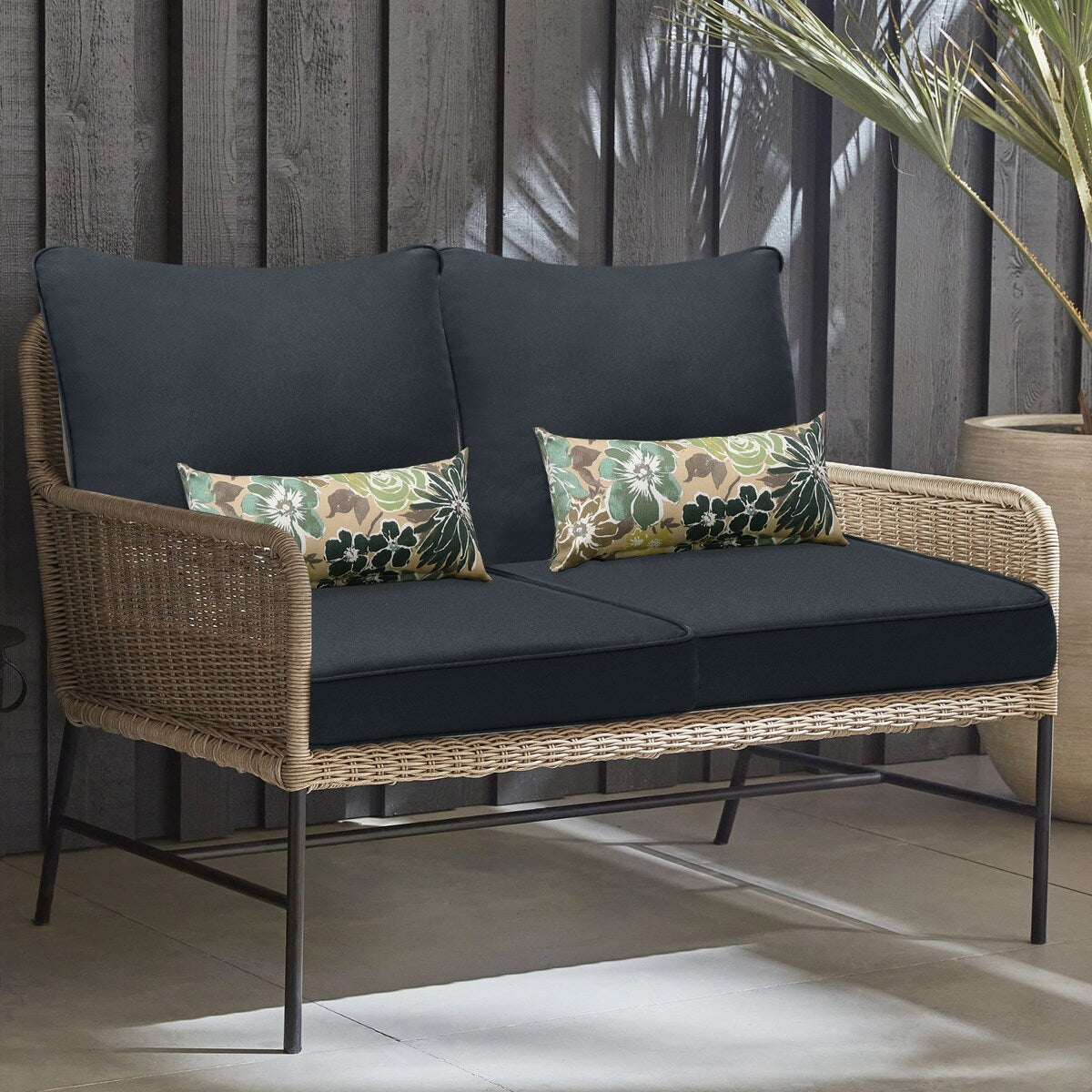 Aoodor 24 x 24 Patio Furniture Outdoor Deep Seat Cushions Set of 2