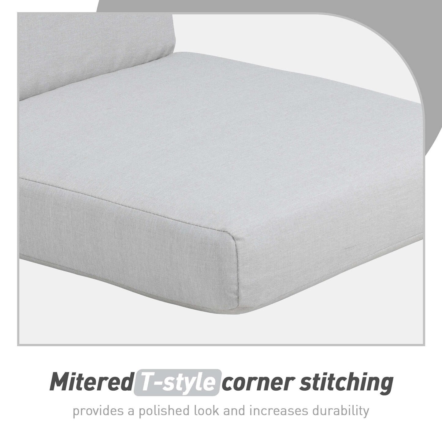 Aoodor Patio High Back Chair Cushions Set of 4, 46x21x4 Inches(Only Cushions)