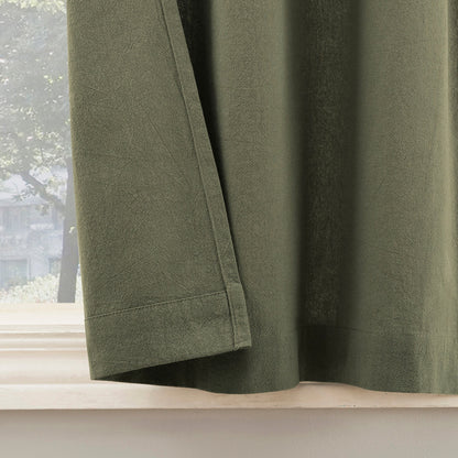 Archaeo Washed Cotton Twist Tab Cafe Curtain Pair