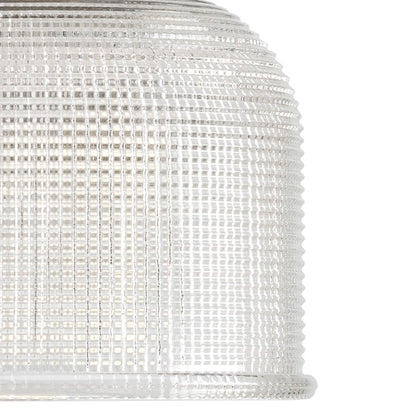 Archie Collection Three-Light Polished Chrome Clear Double Prismatic Glass Coastal Bath Vanity Light - 8.75 x 26.25 x 7.25