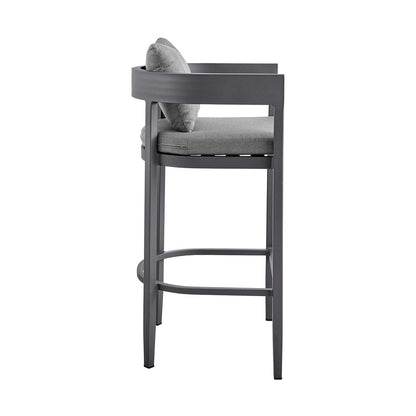 Argiope Grey Aluminum Outdoor 5-Piece Bar Height Dining Set