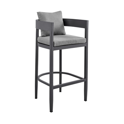 Argiope Grey Aluminum Outdoor 5-Piece Bar Height Dining Set