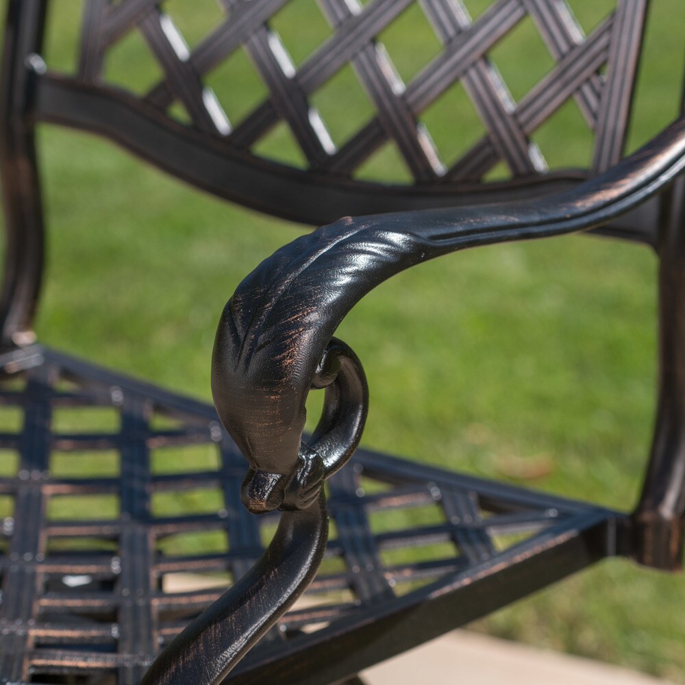 Arlana Outdoor 5-piece Aluminum Bar Set with Umbrella Hole by Christopher Knight Home - N/A