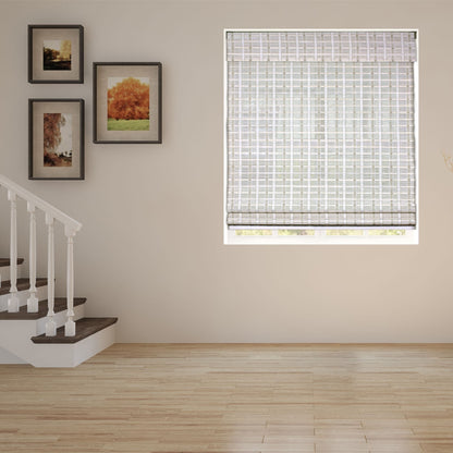 Arlo Blinds Cordless Lift Whitewash Bamboo 60-inch Roman Shade