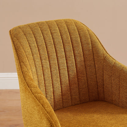 Art Leon Modern Home Office Swivel Arm Accent Chair with Wood Legs