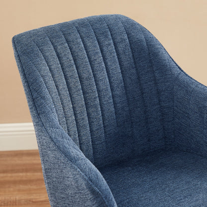 Art Leon Modern Home Office Swivel Arm Accent Chair with Wood Legs