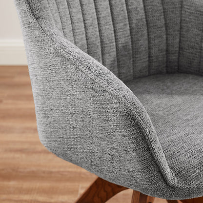 Art Leon Modern Home Office Swivel Arm Accent Chair with Wood Legs