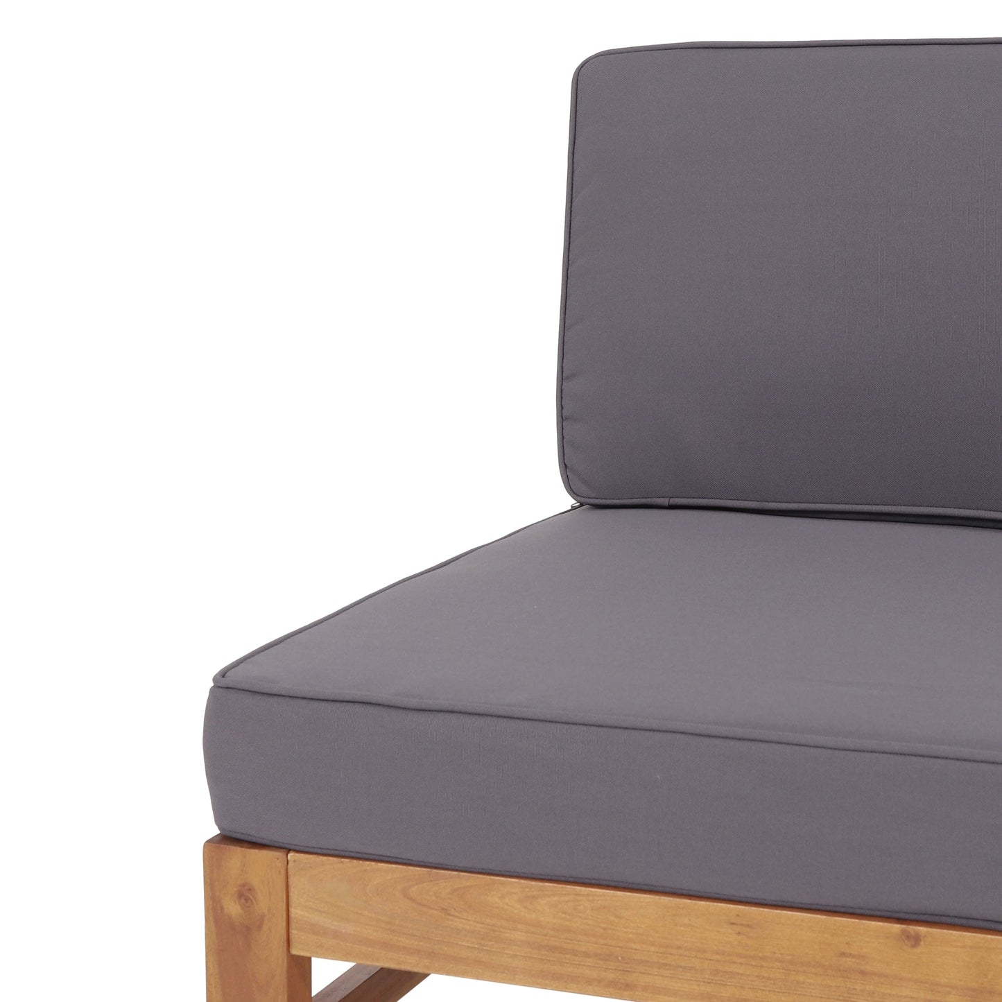Aston Outdoor Mid-Century Modern Acacia Wood Sectional Chat Set by Christopher Knight Home