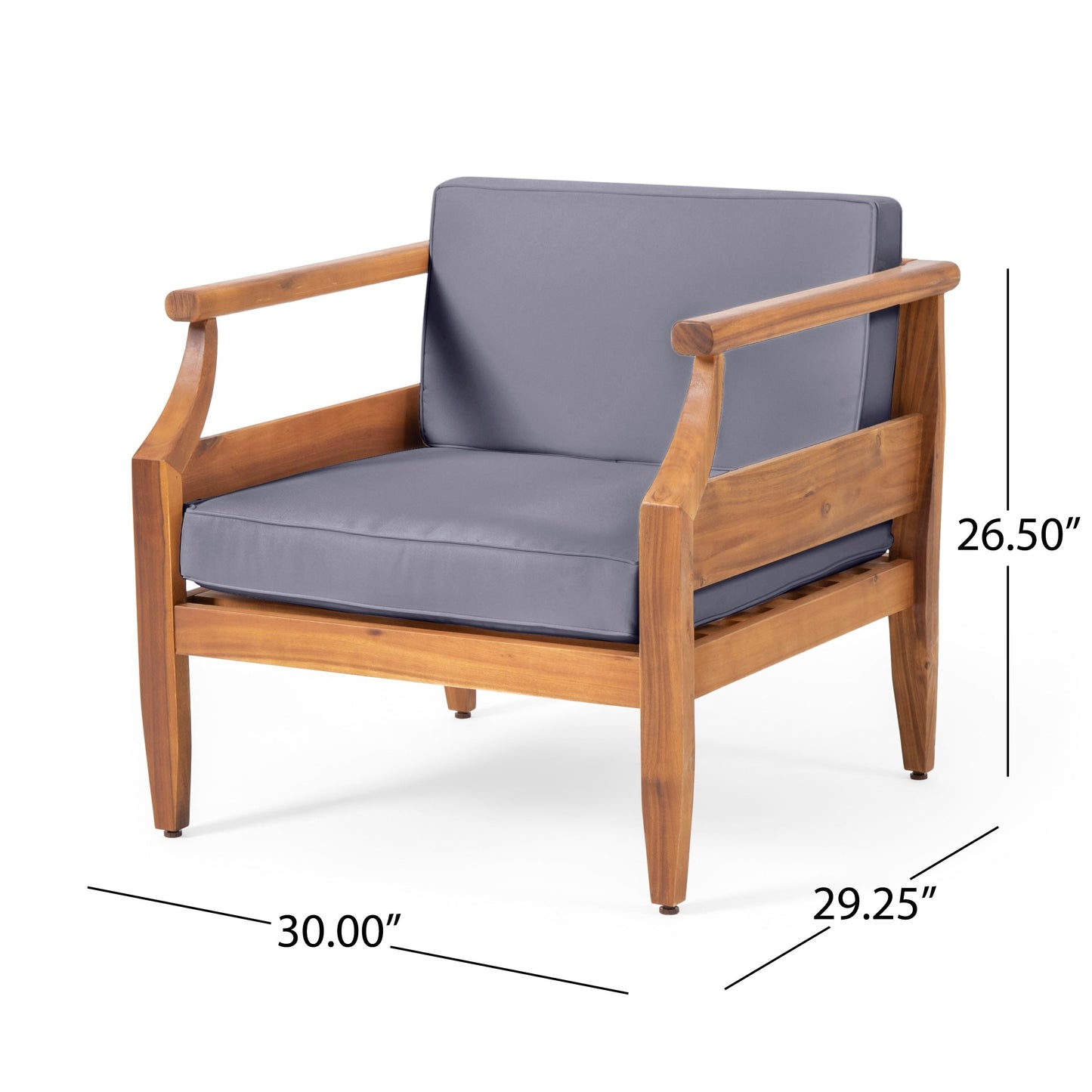 Aston Outdoor Mid-Century Modern Acacia Wood Sectional Chat Set by Christopher Knight Home