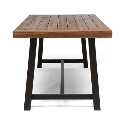Atlantic Outdoor 8 Seater Acacia Wood Dining Set by Christopher Knight Home
