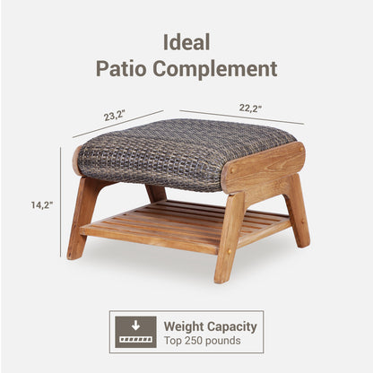 Cambridge Casual Auburn Set of 5 Upholstered Teak Outdoor Adirondack Chair Set