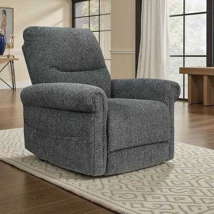 Auro Power Lift Recliner Chair, Heat, Massage, 39 Inch, Gray Polyester